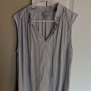 SOLD Gray Ruffle Collar Blouse